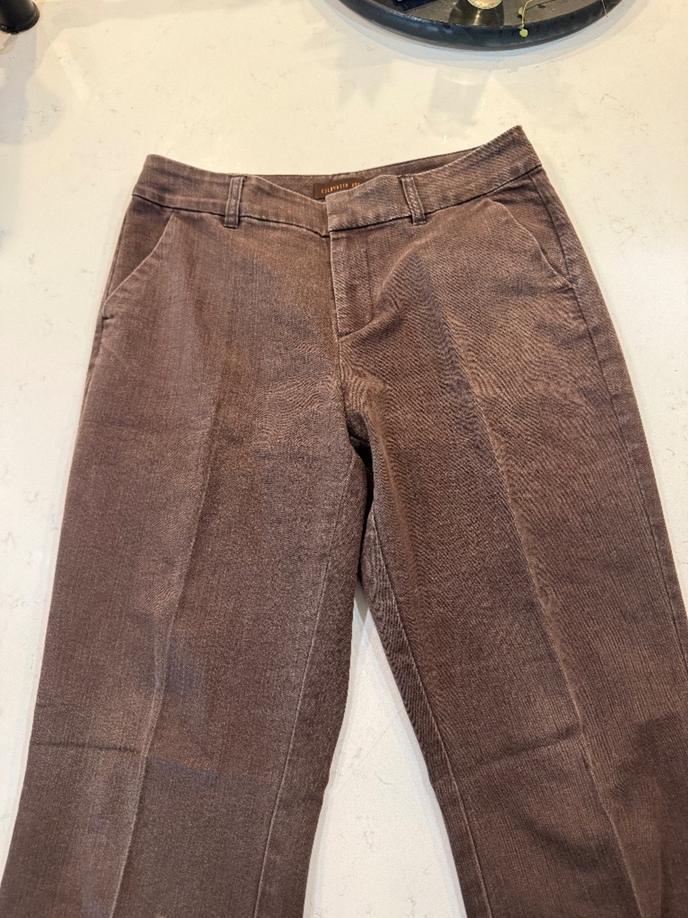Womens Brown Denim